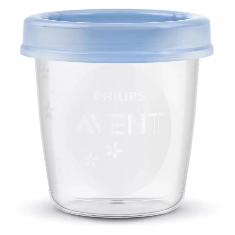 Philips Avent rinnapiima ja toidu hoiustamise topsid 180 ml (5 tk) kaantega