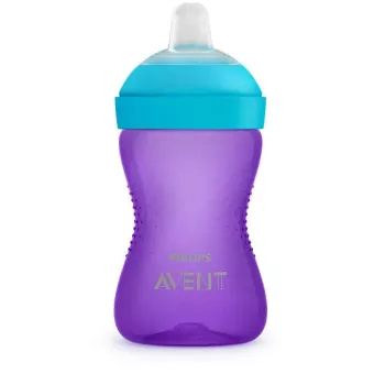 Philips AVENT My Grippy pehme joogiotstega treeningtass 300 ml, 9k+, lilla