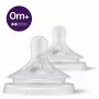 Philips Avent Natural Response lutid, aeglane vool, 0M+, 2-pakk, silikoon