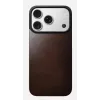 NOMAD Magnetic Leather Back iPhone 17 Pro jaoks, MagSafe-iga ühilduv, Horween nahk, Rustic Brown