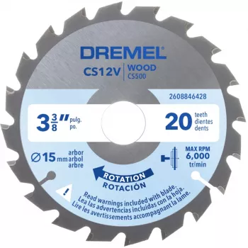 Dremel CS500 puidu ketassaetera 85mm, volframkarbiidiga kaetud, 20 hammast, DSM20 kompaktsele saele 2608846431