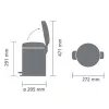 Brabantia NewIcon 5L pedaaliga prügikast Brilliant Steel