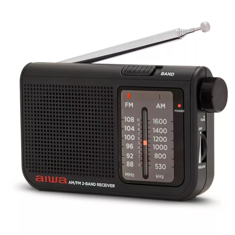 AIWA RS-55/BK kaasaskantav analoog AM/FM taskuraadio, must