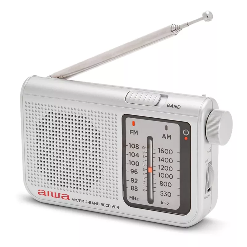 AIWA RS-55/SL kaasaskantav analoog AM/FM taskuraadio, hall