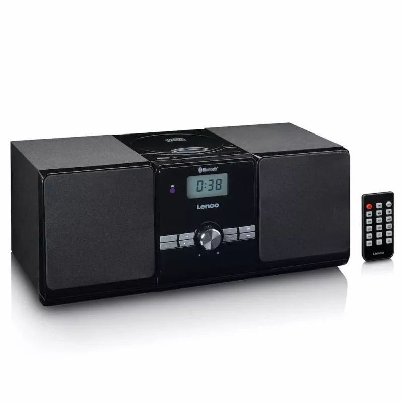 Lenco MC-030BK mikromuusikasüsteem Bluetoothi, CD, FM-raadio, USB, AUX-iga, must