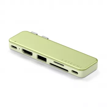 Satechi USB-C Snap Hub - mitmeportiline adapter 4K HDMI, 5Gbps USB, kaardilugeja, 45W PD (Citrus)