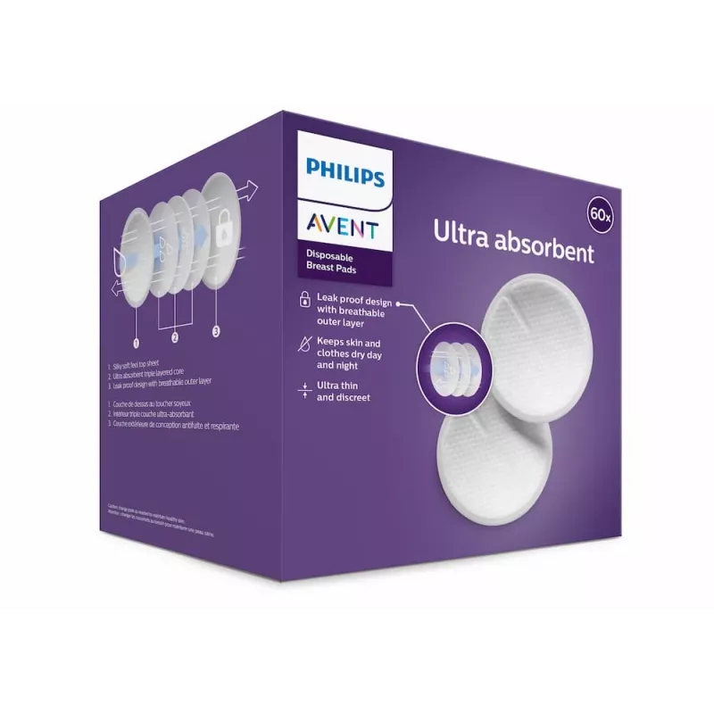 Philips Avent ühekordsed rinnapadjad SCF254/61 (60 tk pakk)