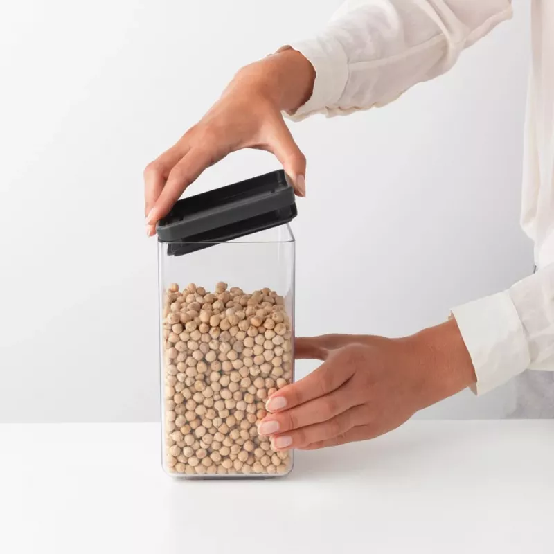 Brabantia Make & Take ristkülikukujuline toiduhoidja 1,6 L tumehall