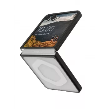 UAG Urban Armor Gear Mouve ümbris magnetmooduliga Samsung Galaxy Z Flip5 jaoks - Ice (läbipaistev/must) 214561114343