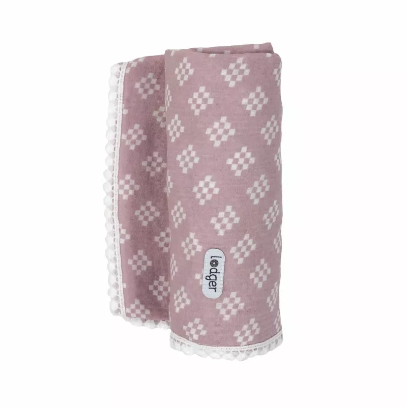 Lodger Swaddle Tribe musliinist mähkimistekk 120x120 cm Rose