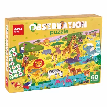 AGIPA Junior vaatluspuzzle The Savanna, 60 tükki, pappkarp, 4+ aastat 19221