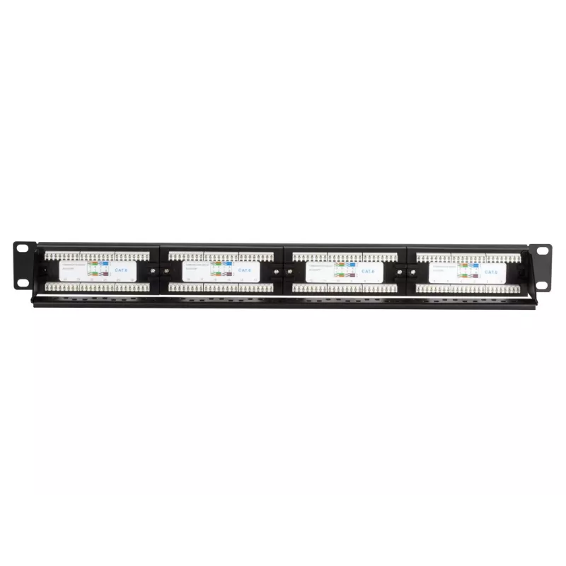 DS-IT CAT 6 UTP võrgu patch-paneel, 19 inch, 24-porti DS-Patch6-24UTP