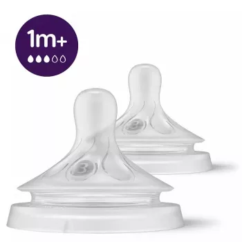Philips Avent Natural Response silikoonist luttid keskmise vooluga 1M+ (2 pakk)