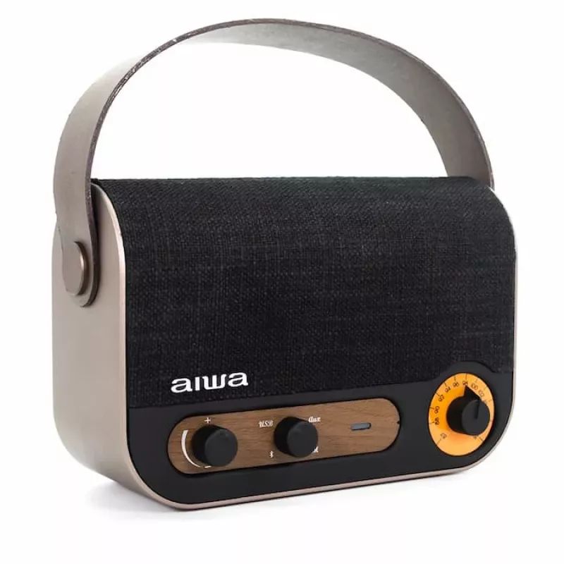 AIWA RBTU-600 kaasaskantav Bluetooth-raadio FM, USB, AUX-sisendiga, MicroSD ja laetava akuga
