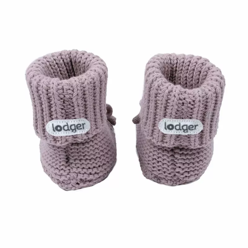 Lodger Slipper Knit beebi sussid, roosa, 0-6 kuud