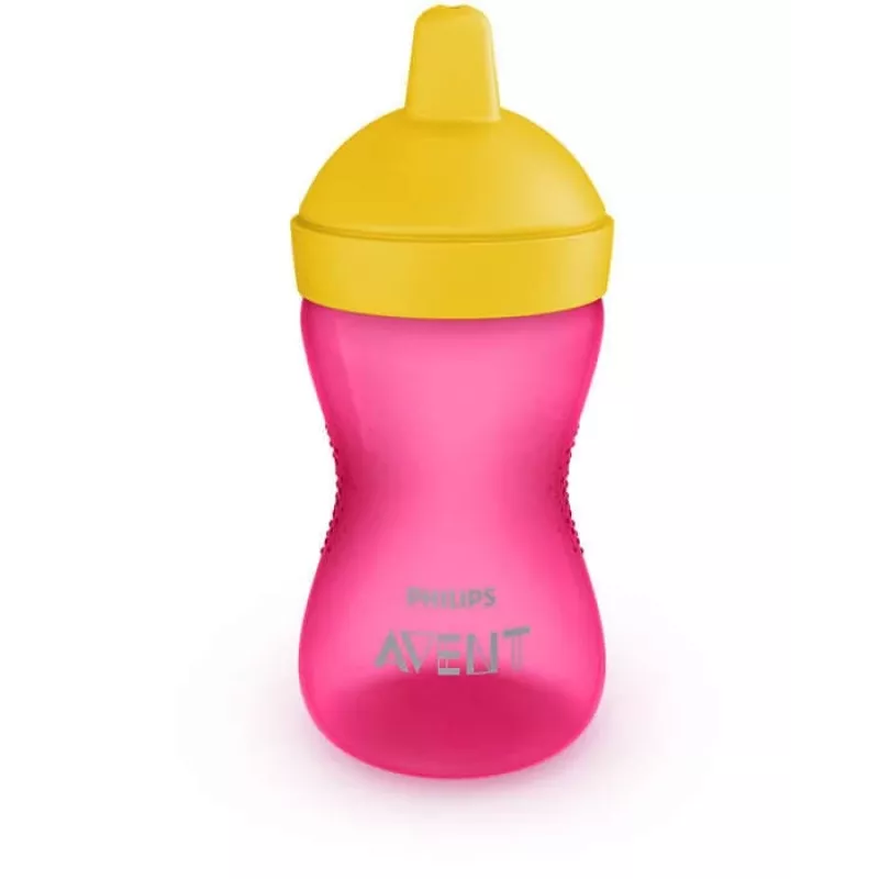 Philips Avent My Grippy kõva joogiotstega treeningtass 300 ml, 18M+, roosa