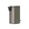 Brabantia NewIcon 12L pedaaliga prügikast, plaatina
