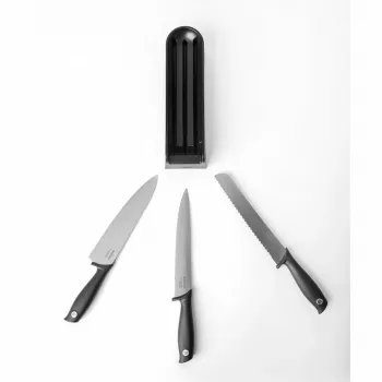 Brabantia Tasty+ sahtlisse paigaldatav noaplokk, tumehall, 3 nuga