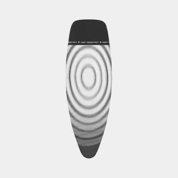 Brabantia triikimislaud katte Titan Oval, 135 x 45 cm, suurus D, 8 mm polsterdus, puuvillane pealispind vahuga, metallikhall