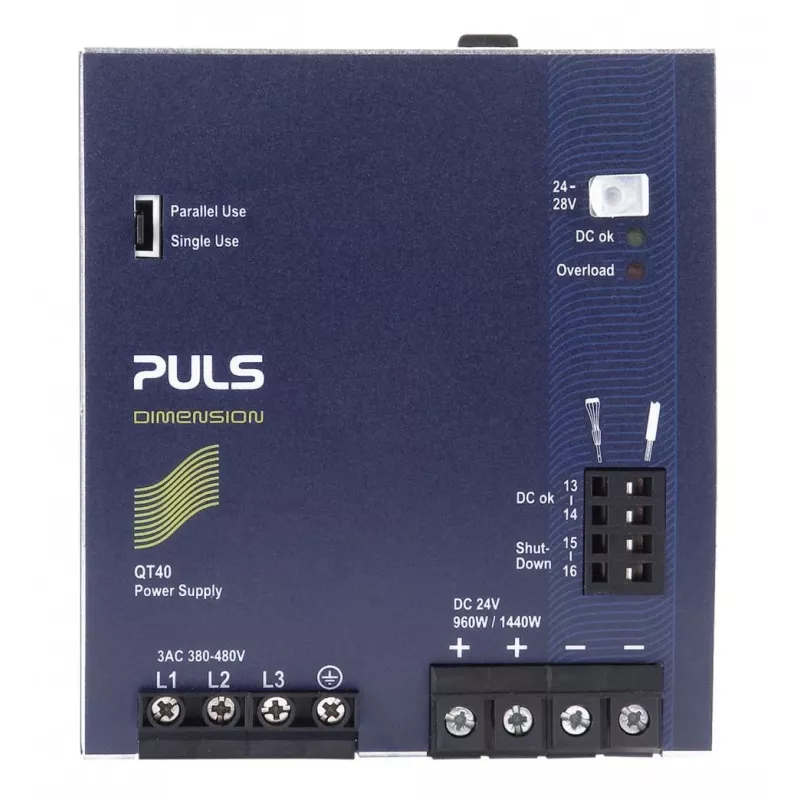 PULS DIMENSION QT40.241 DIN-liinil toiteallikas 24V DC 40A 960W 3-faasiline