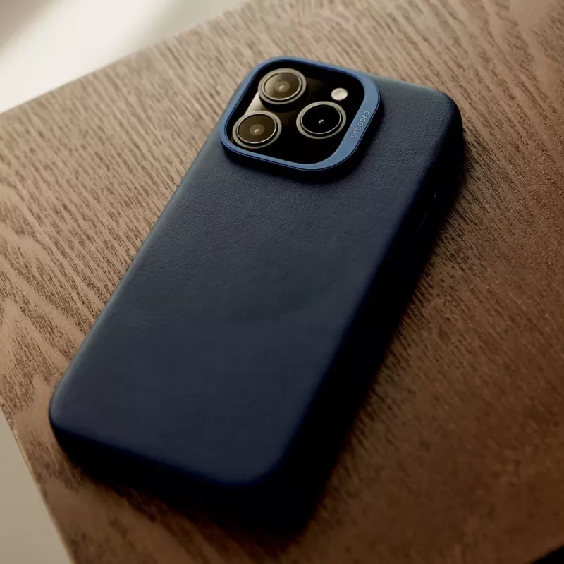 Decoded nahast tagakate iPhone 16 Pro Maxile, MagSafe-iga ühilduv, tumesinine