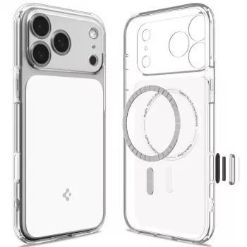 Spigen Ultra Hybrid T MagSafe ümbris iPhone 17 Pro / 18 Pro jaoks - läikiv valge