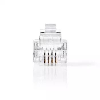 DSIT RJ11 telefonipistik - 4-pin - 10 tk (DC-RJ11-10PCE)