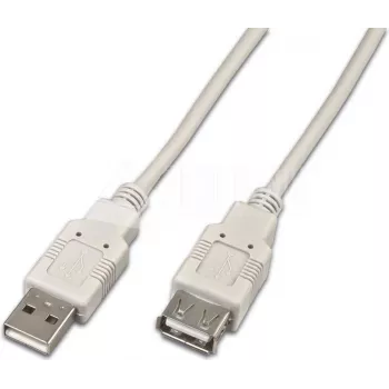 Wirewin USB A-A MF 2.0 GR USB 2.0 pikenduskaabel, 2 m, hall