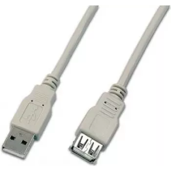 Wirewin USB A-A MF 2.0 GR USB 2.0 pikenduskaabel, 2 m, hall