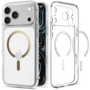 SPIGEN Ultra Hybrid MagSafe ümbris iPhone 17 Pro Max / 18 Pro Max jaoks - läbipaistev/kuldne