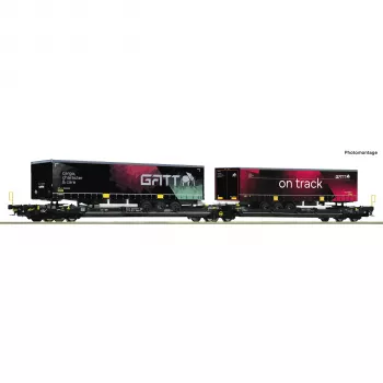 Roco 6600170 DC TX Logistik Sgns platvormvagun H0