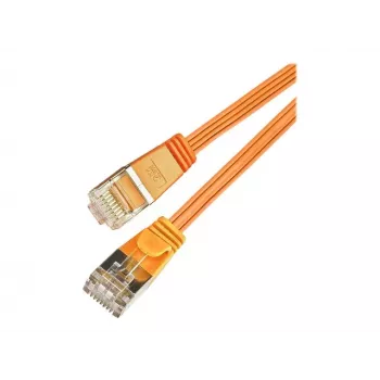 Wirewin Cat6 U/FTP õhuke Ethernet-paigalduskaabel, lame, oranž, 15 m PKW-STP-SLIM-KAT6 15.0 OR