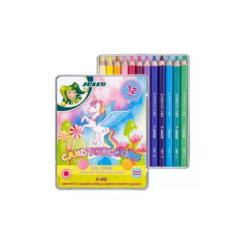 JOLLY X-BIG CANDYCOLOURS värvilised pliiatsid, erinevad värvid, 12 tk (3099-0137)