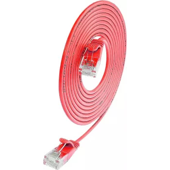Wirewin Cat.6 Slim-Light patch-kaabel U/UTP 0,15m punane PKW-LIGHT-K6 0.15 RT