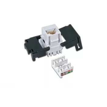 Wirewin WKS JACK KAT6A UTP Keystone moodul, varjestamata, RJ45, tööriistavaba, valge