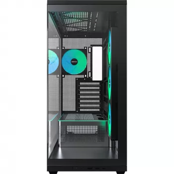 MONTECH TG3 Black Full Tower korpus, karastatud klaas x2, E-ATX, 4x 140mm PWM ventilaatorid