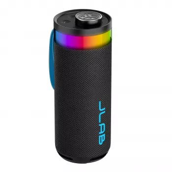 JLab Go Party kaasaskantav Bluetooth kõlar 20W väljundvõimsusega, IPX6 veekindlus, 15-tunnise akuga, sisseehitatud mikrofoniga, valgusrežiimidega, must