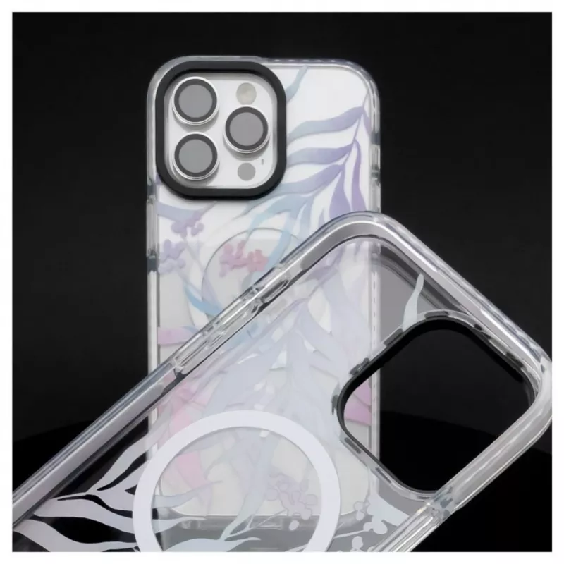 Evelatus Apple iPhone 15 Pro PC+TPU ümbris MagSafe'iga - kohandatud lillemuster