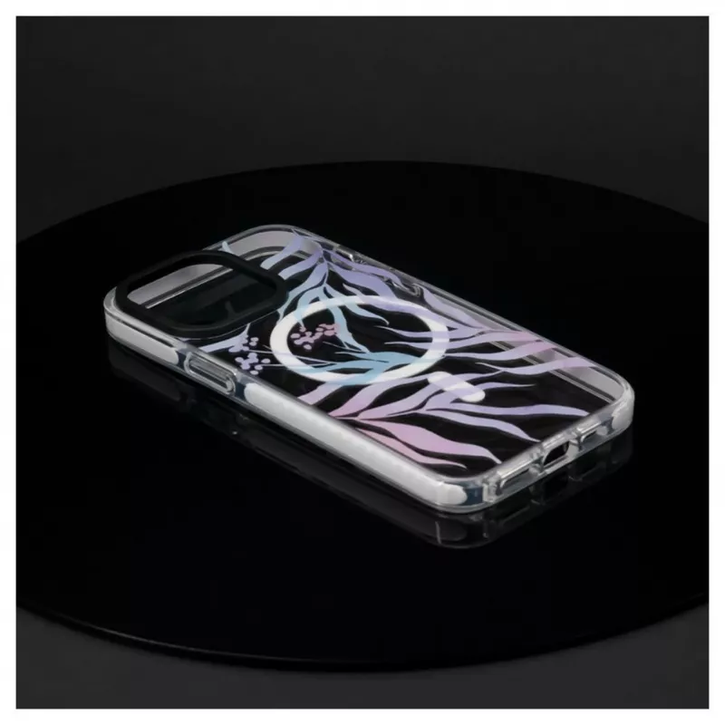 Evelatus Apple iPhone 15 Pro PC+TPU ümbris MagSafe'iga - kohandatud lillemuster