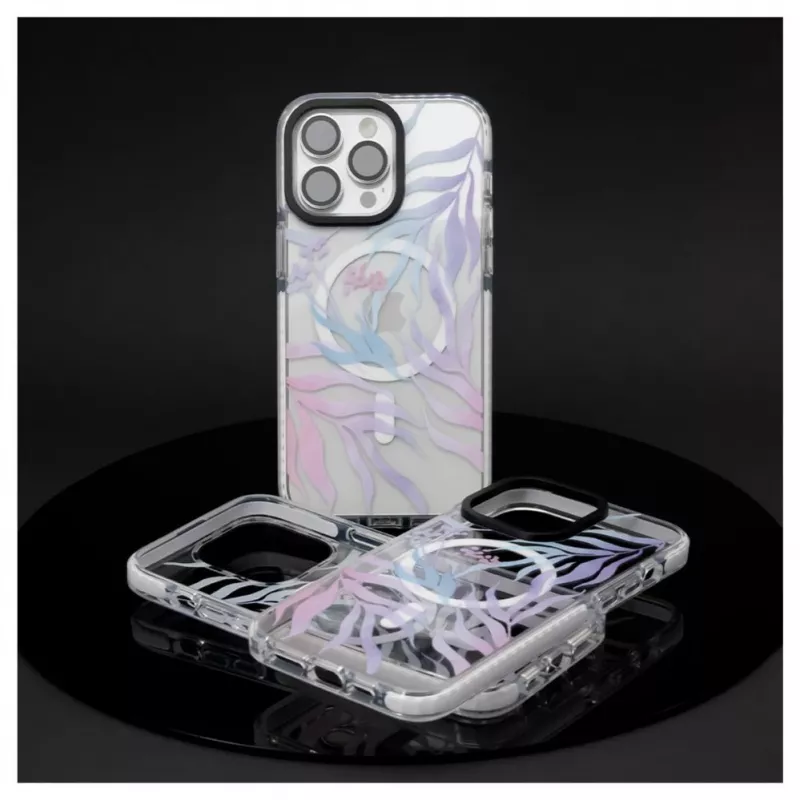 Evelatus Apple iPhone 15 Pro PC+TPU ümbris MagSafe'iga - kohandatud lillemuster