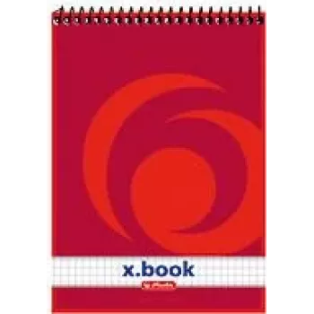 herlitz x.book spiraalmärkmik A5 ruuduline punane - 50 lehte 110536