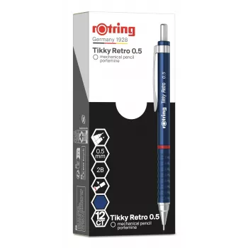 Rotring Tikky Retro mehaaniline pliiats 0,5 mm, sinine kroomviimistlus 2202566
