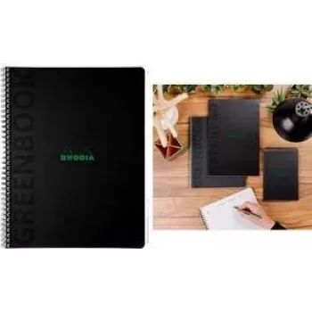RHODIA Greenbook College Block A4+ ruuduline must taaskasutatud 80 lehte 119932C