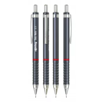 rotring Tikky Retro mehaaniline pliiats 0,5 mm hall kroomitud fikseeritud juhttoru kummist laineline käepide 2202567