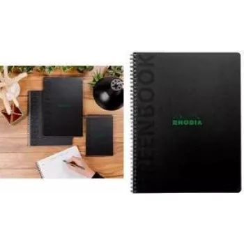 Rhodia Greenbook College Block A5+ ruuduline must 119934C
