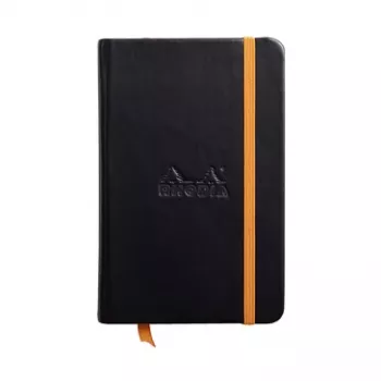 RHODIA RHODIARAMA märkmik 90 x 140 mm joonitud must kunstnahast kõvakaaneline 96 lehte 118642C
