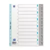 Oxford A4 plastikust vahelehed, 12-osaline, nummerdatud 1-12, hall, PP 0,12 mm, euroaugustusega 400033989