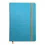 RHODIA RHODIARAMA A5 jooneline märkmik, türkiissinine tehisnahast kõvakaaneline, 96 lehte 118747C