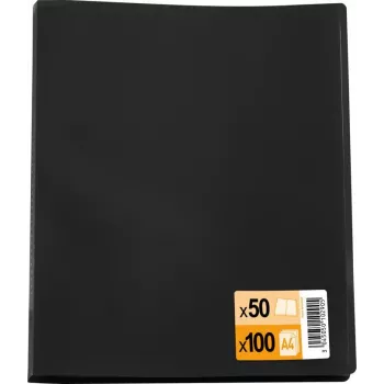ELBA DIN A4 esitlusmapp Standard, 50 taskut, must, PP 0,3 mm 32041009