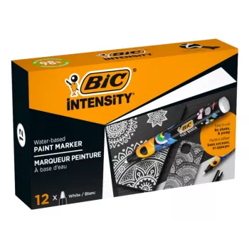 BIC Intensity püsimarker, valge, ümar ots, 1,5–2,3 mm, 1 tk, 98% taaskasutatud 5274251